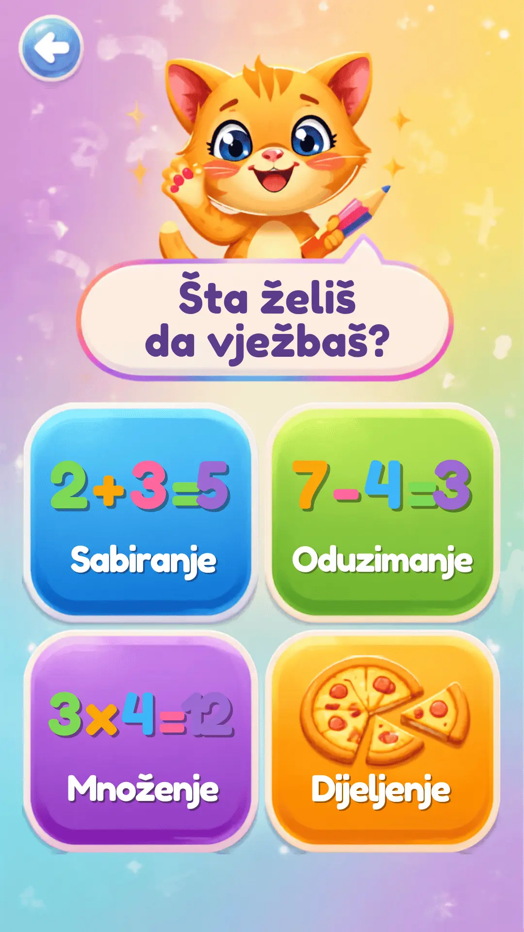 Šta želiš da vježbaš?